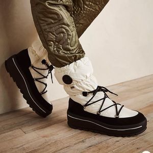 Free People x Pajar Taya White High Snow Winter Boots Size EU 38